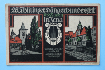 Postcard Litho PC Jena 1911 Singer Music Festival Town architecture Thueringen